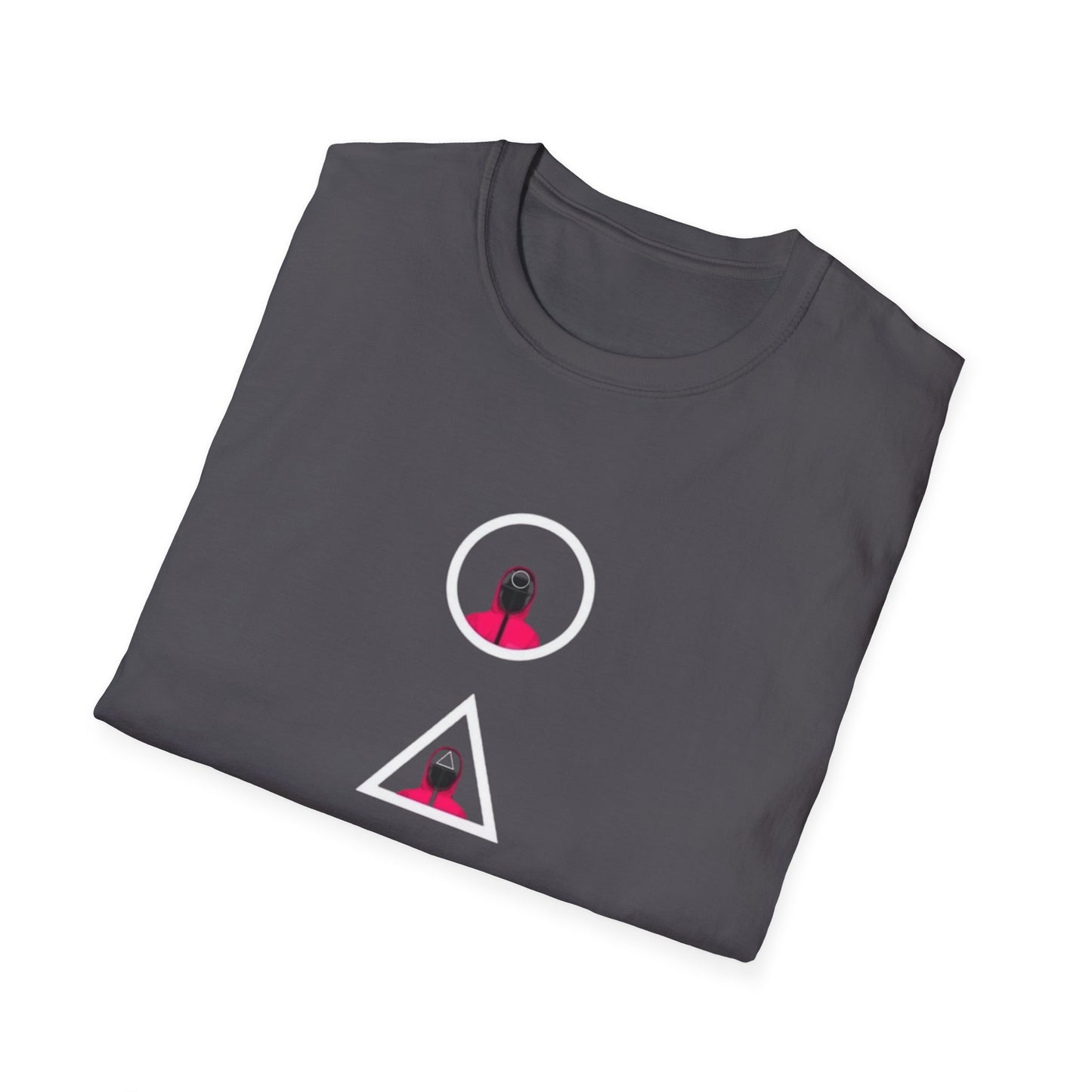 Group of friends enjoying a day out wearing Unisex Softstyle T-Shirt - Eco-Friendly 100% Cotton Minimalist Graphic Tee for a casual, stylish look.