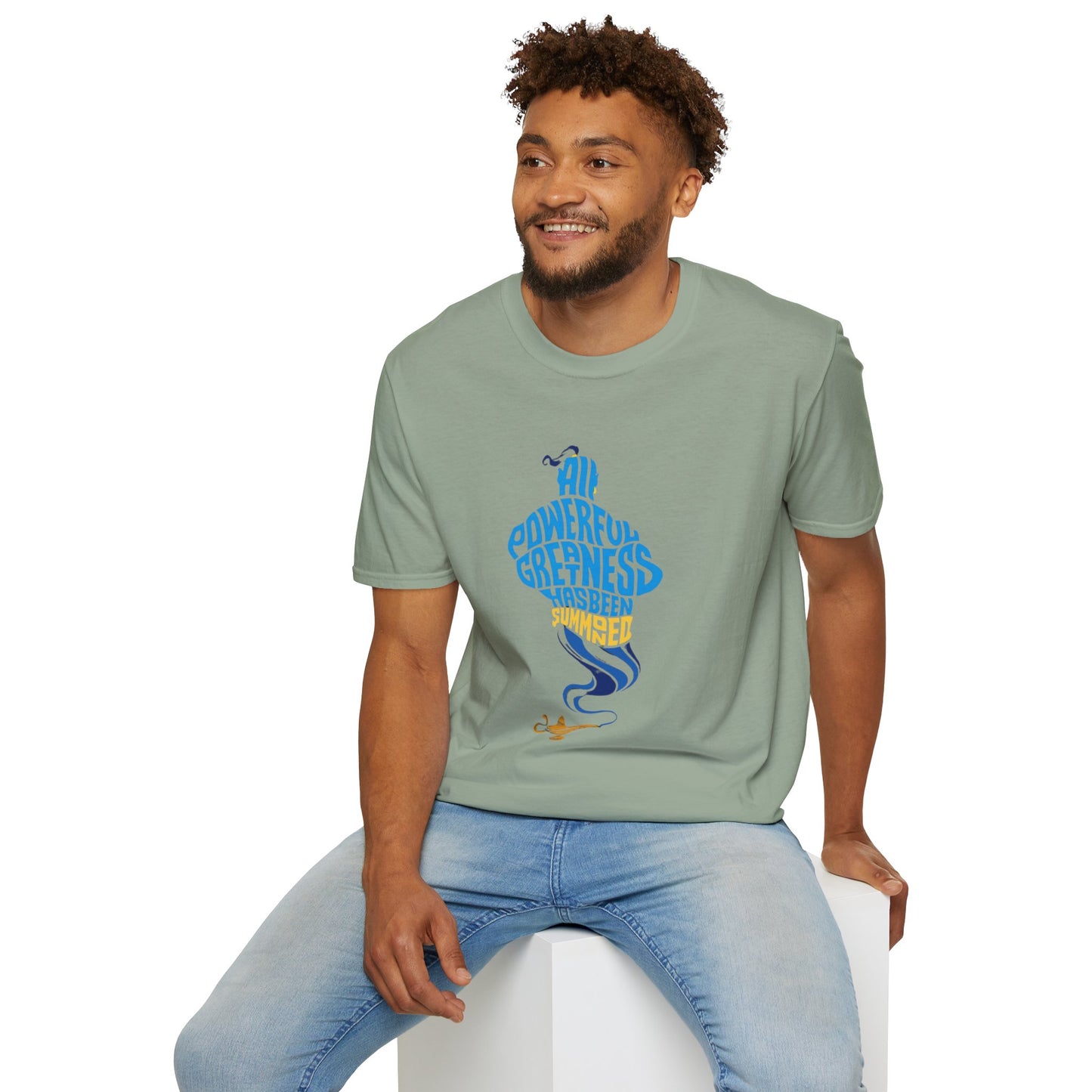 All Powerful Greatness Genie in a Bottle - Unisex Softstyle T-Shirt Art