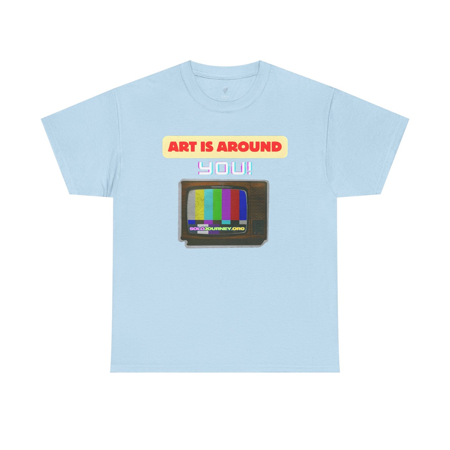 Retro Art Unisex Heavy Cotton Tee - Fun and Colorful Graphic T-Shirt for Art Lovers, Gift for Artists, Casual Wear, Art Inspired Apparel