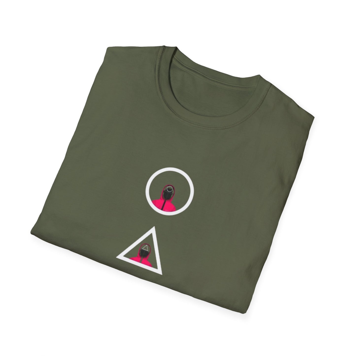 Unisex Softstyle T-Shirt - Eco-Friendly 100% Cotton Minimalist Graphic Tee for Casual Wear showcasing the hand-drawn graphic design.