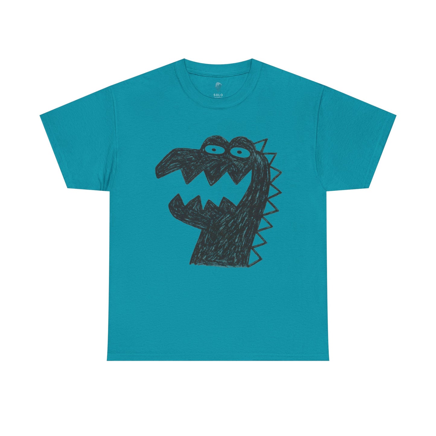 Dinosaur Graphic Tee, Unisex Cotton Shirt, Fun Casual Wear, Cute Monster Top, Gift for Kids and Teens, Birthday Celebration