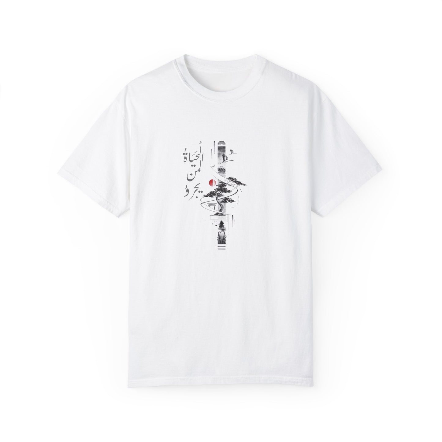 Japanese Art "Life is for those who dare" - Vintage Aesthetic Outfit Pullover, Oversized Boho Tshirt 30