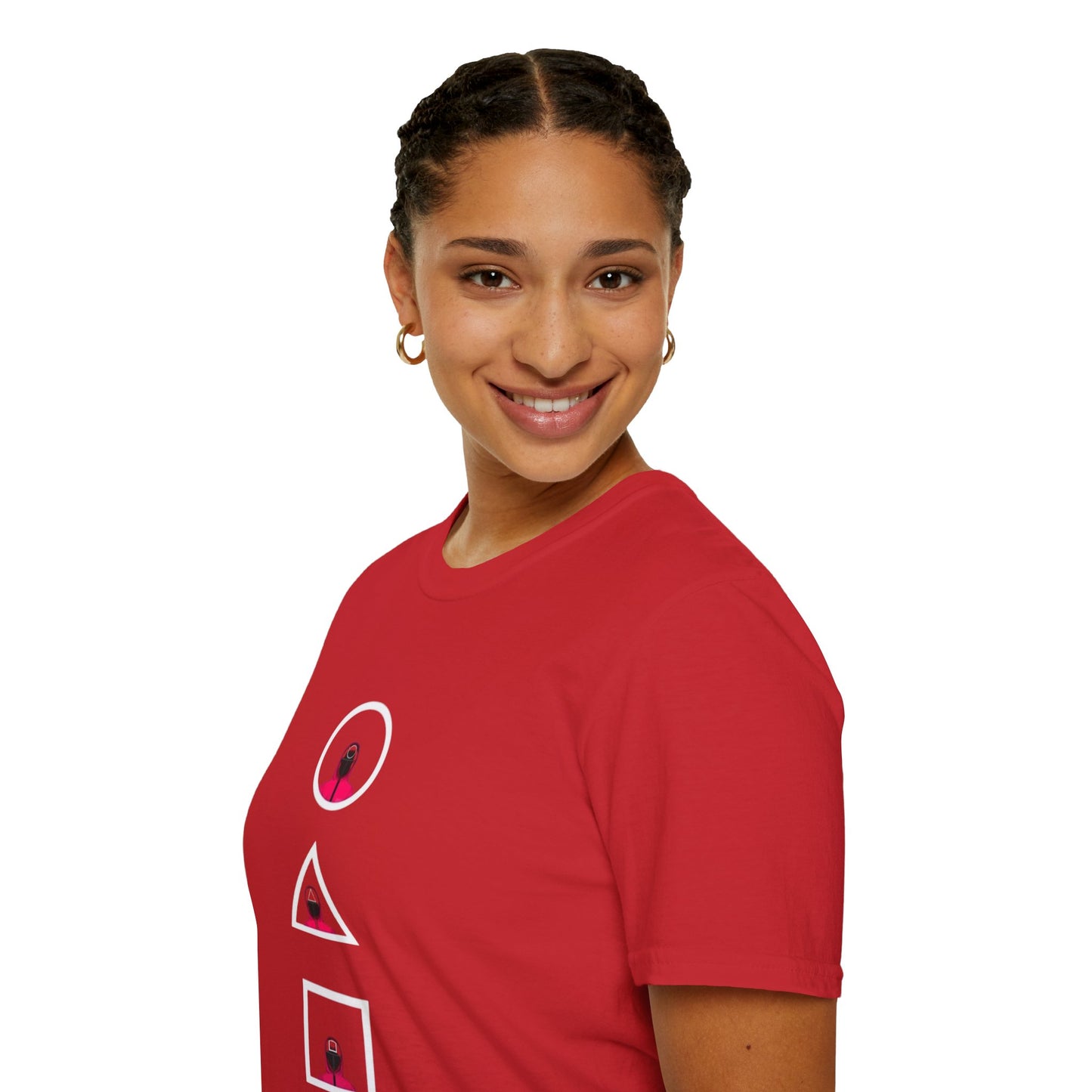 Unisex Softstyle T-Shirt - Eco-Friendly 100% Cotton Minimalist Graphic Tee featuring a unique hand-drawn print on a casual wear design.