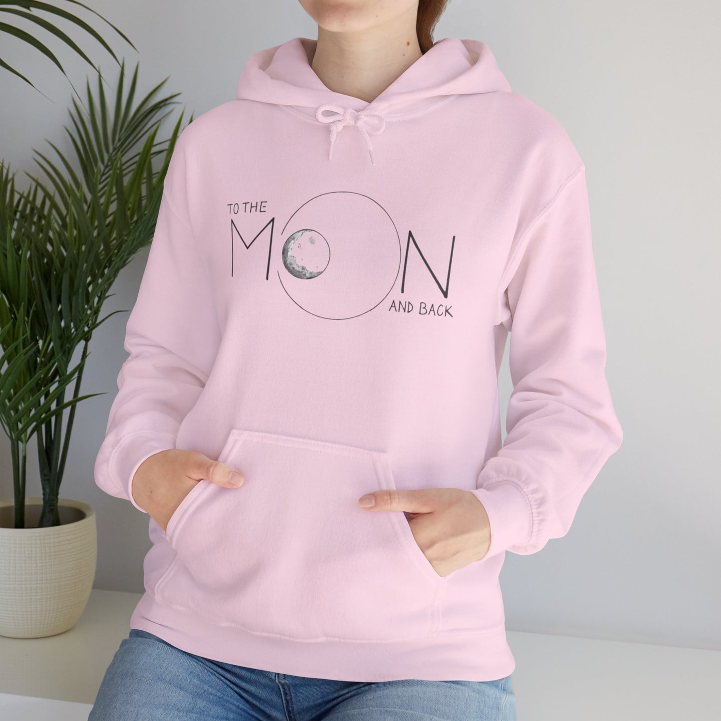 Comfortable To The Moon! Boho Western Sweatshirt - 100% organic cotton hoodie featuring an artistic graphic, perfect for layering or solo wear.