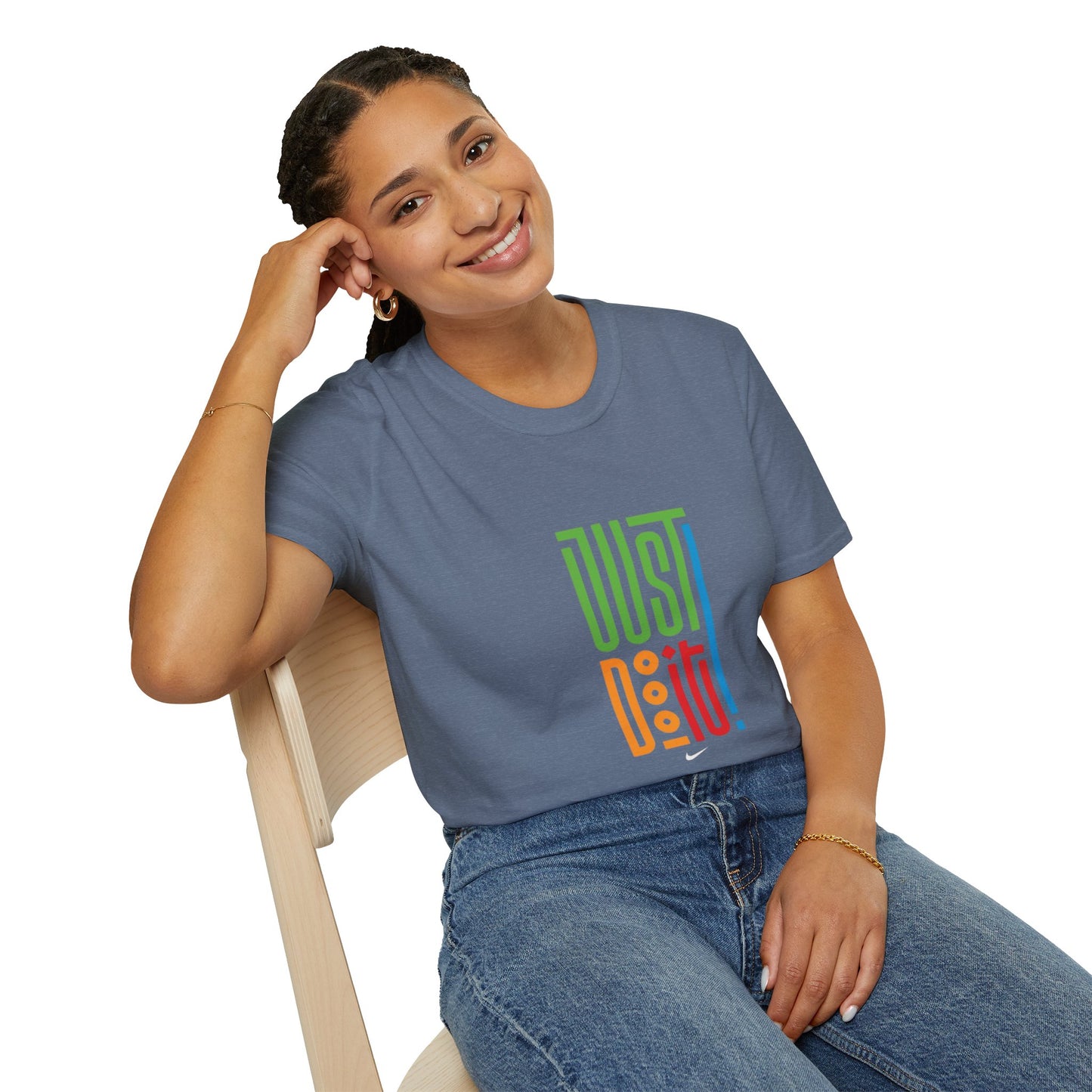 Colorful 'Just Do It' Unisex Softstyle T-Shirt - Motivational Tee for Everyday Wear