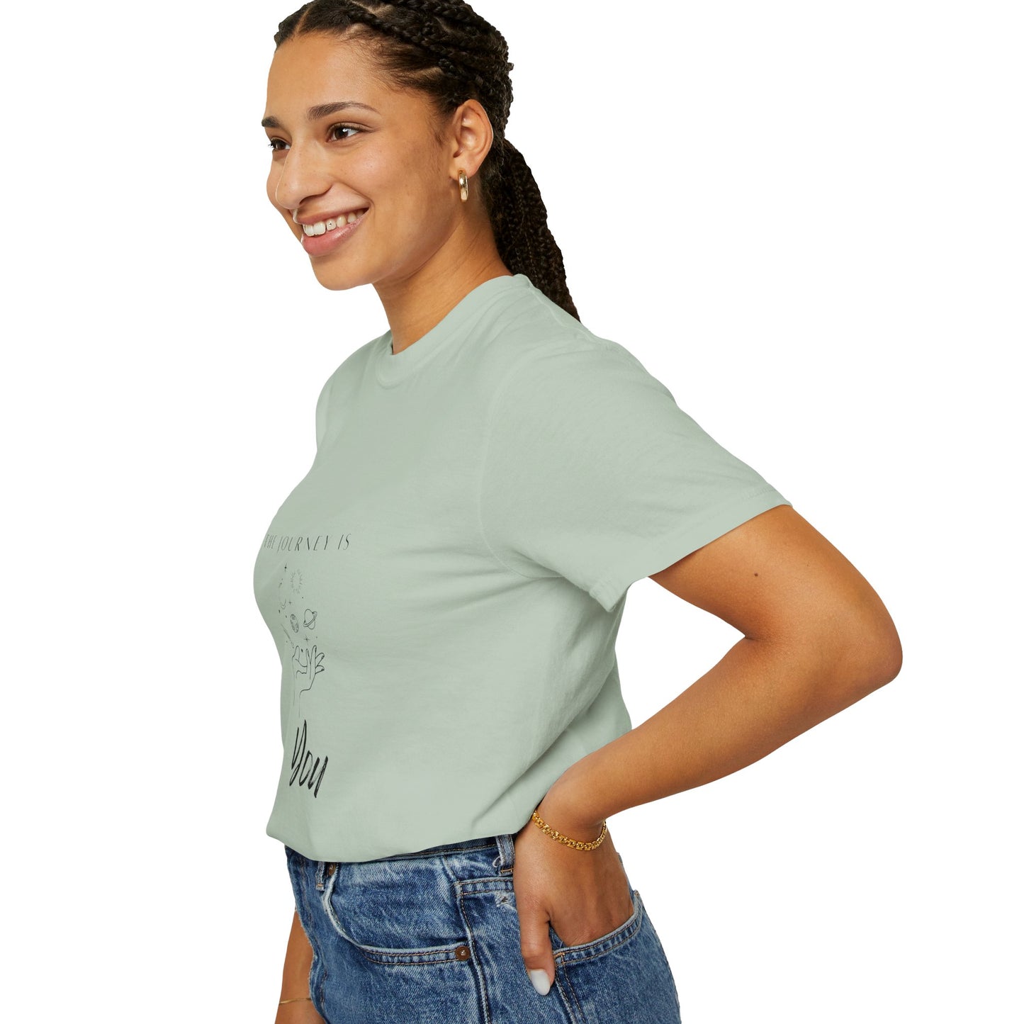 Vintage Aesthetic Oversized Boho T-Shirt Pullover in eco-friendly organic cotton, showcasing its unique graphic design.