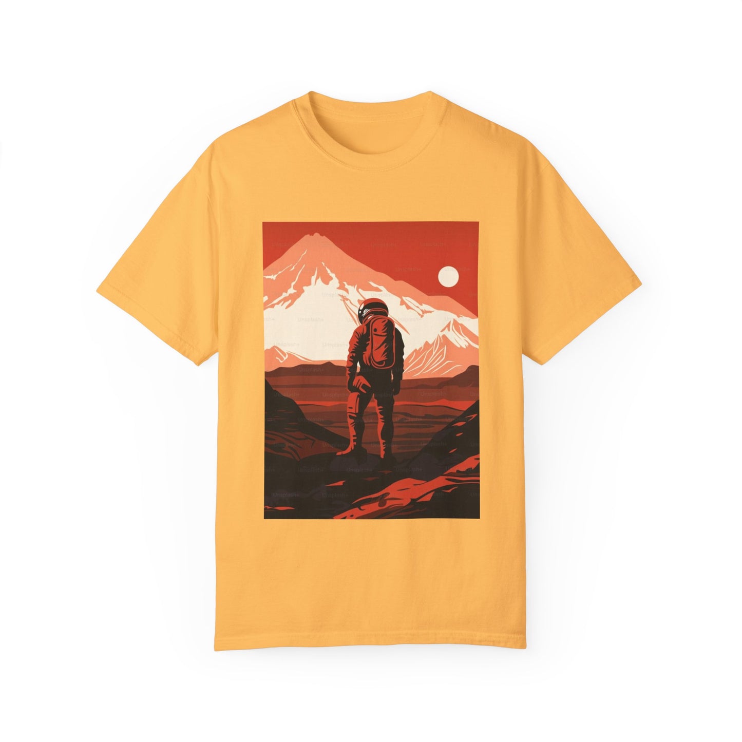 Stylish outfit idea featuring the Man On Mars Graphic T-Shirt - Eco-Friendly Organic Cotton, Oversized Unisex Boho Tee paired with accessories.