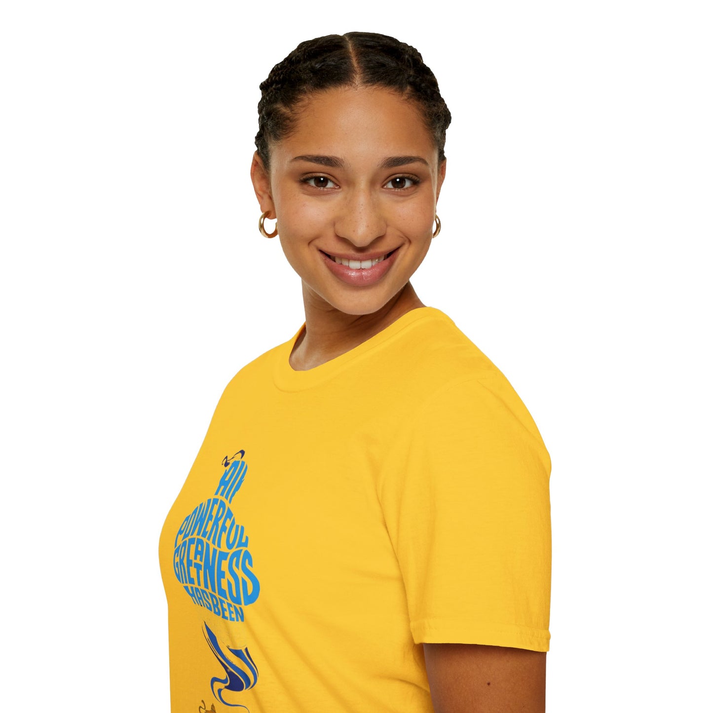 All Powerful Greatness Genie in a Bottle - Unisex Softstyle T-Shirt Art