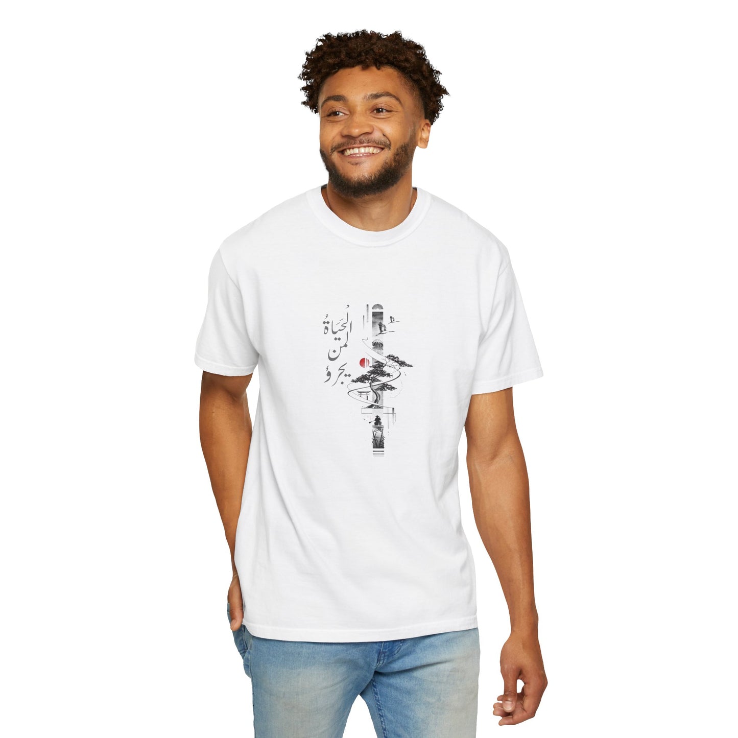 Japanese Art "Life is for those who dare" - Vintage Aesthetic Outfit Pullover, Oversized Boho Tshirt 30