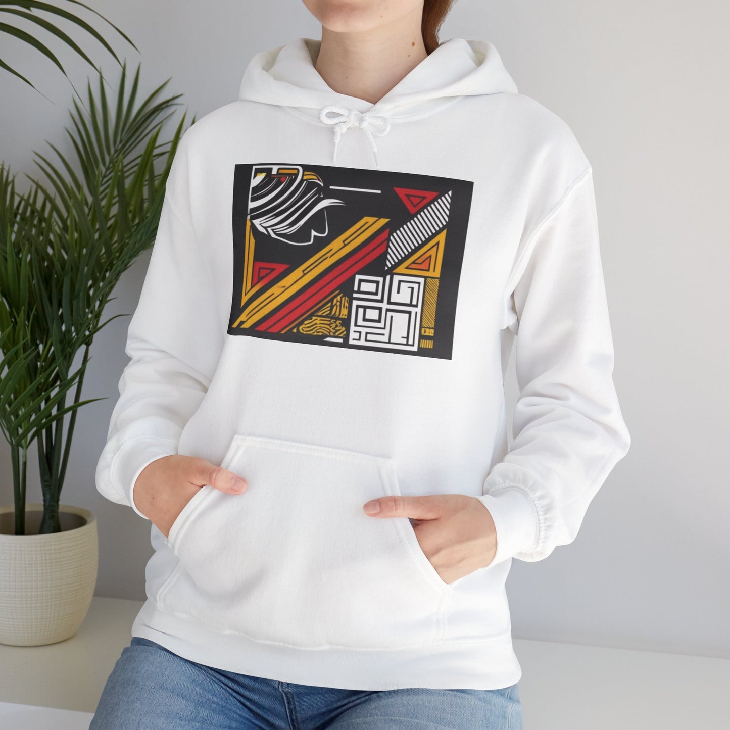 Vintage Aesthetic Oversized Boho Hoodie - Eco-Friendly Organic Cotton Pullover featuring unique graphic design and unisex fit.