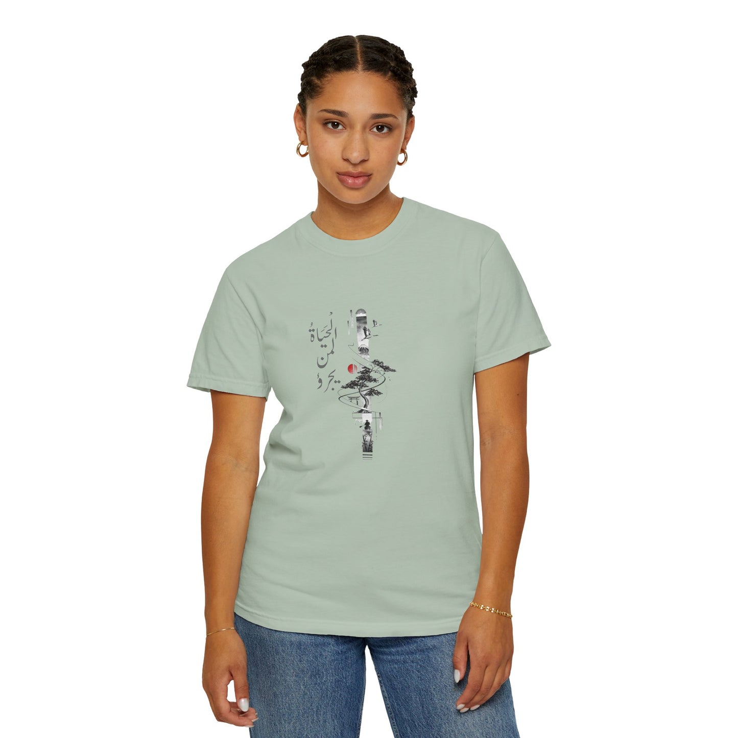 Japanese Art "Life is for those who dare" - Vintage Aesthetic Outfit Pullover, Oversized Boho Tshirt 30