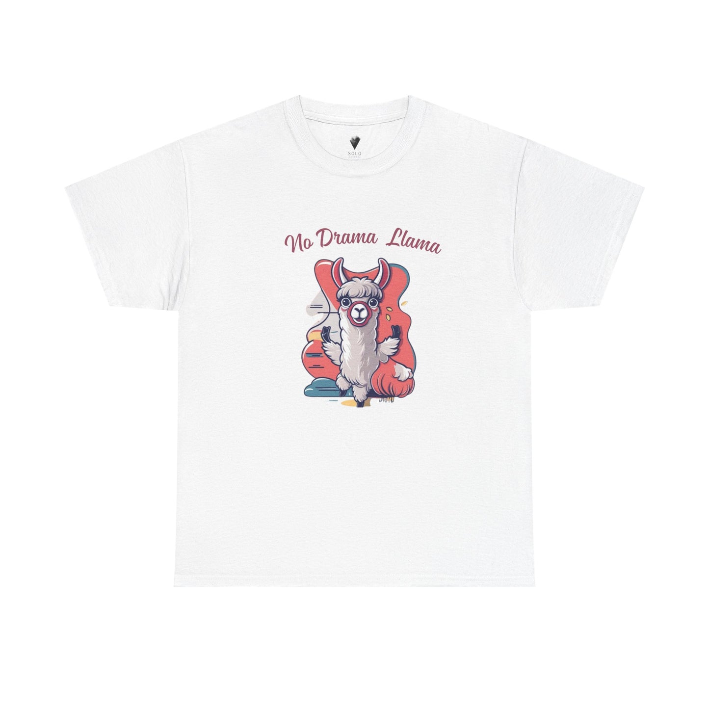 No Drama Llama Unisex Heavy Cotton Tee - Fun Graphic Tee for Casual Wear