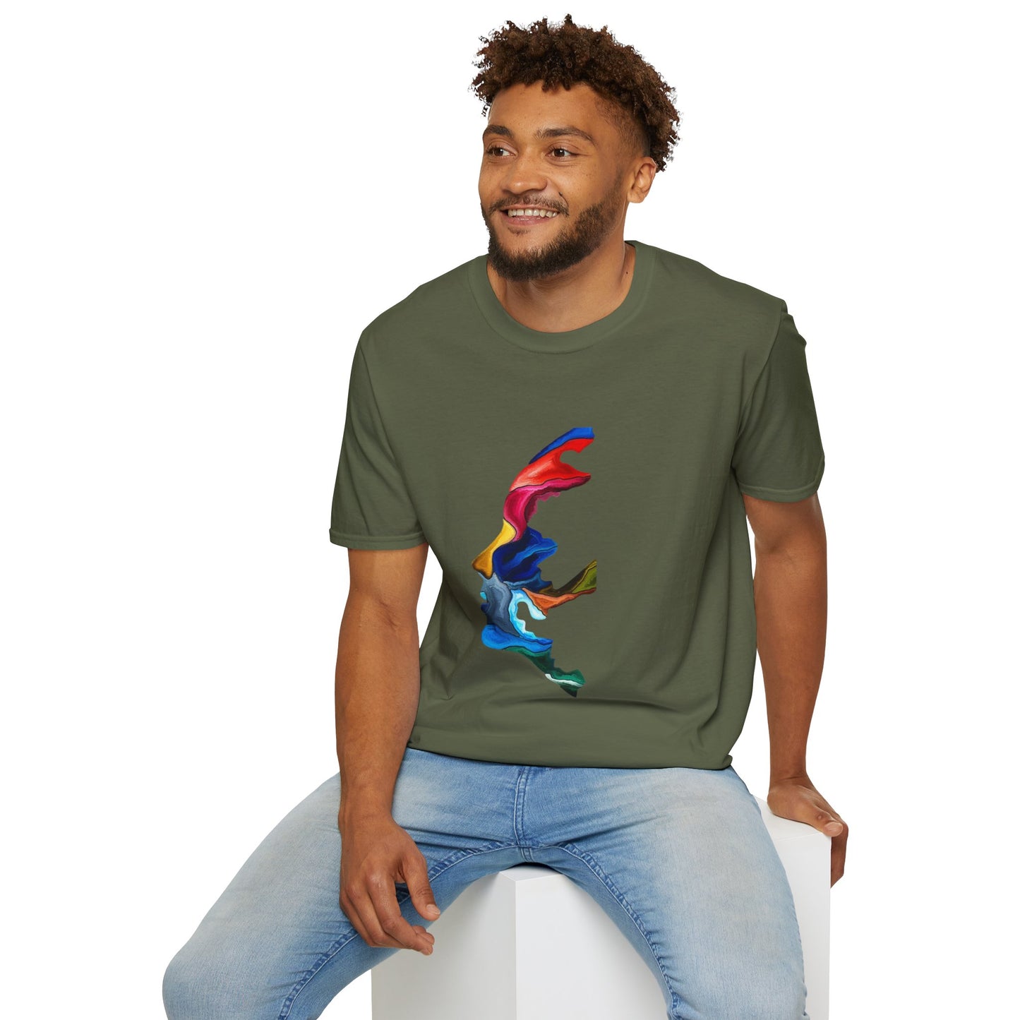 Face Art Masterpiece- Unisex Softstyle Sustainable T-Shirt