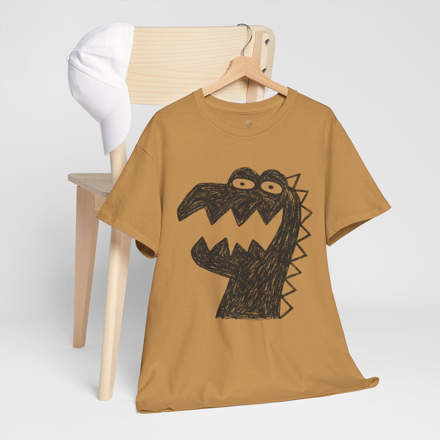 Dinosaur Graphic Tee, Unisex Cotton Shirt, Fun Casual Wear, Cute Monster Top, Gift for Kids and Teens, Birthday Celebration