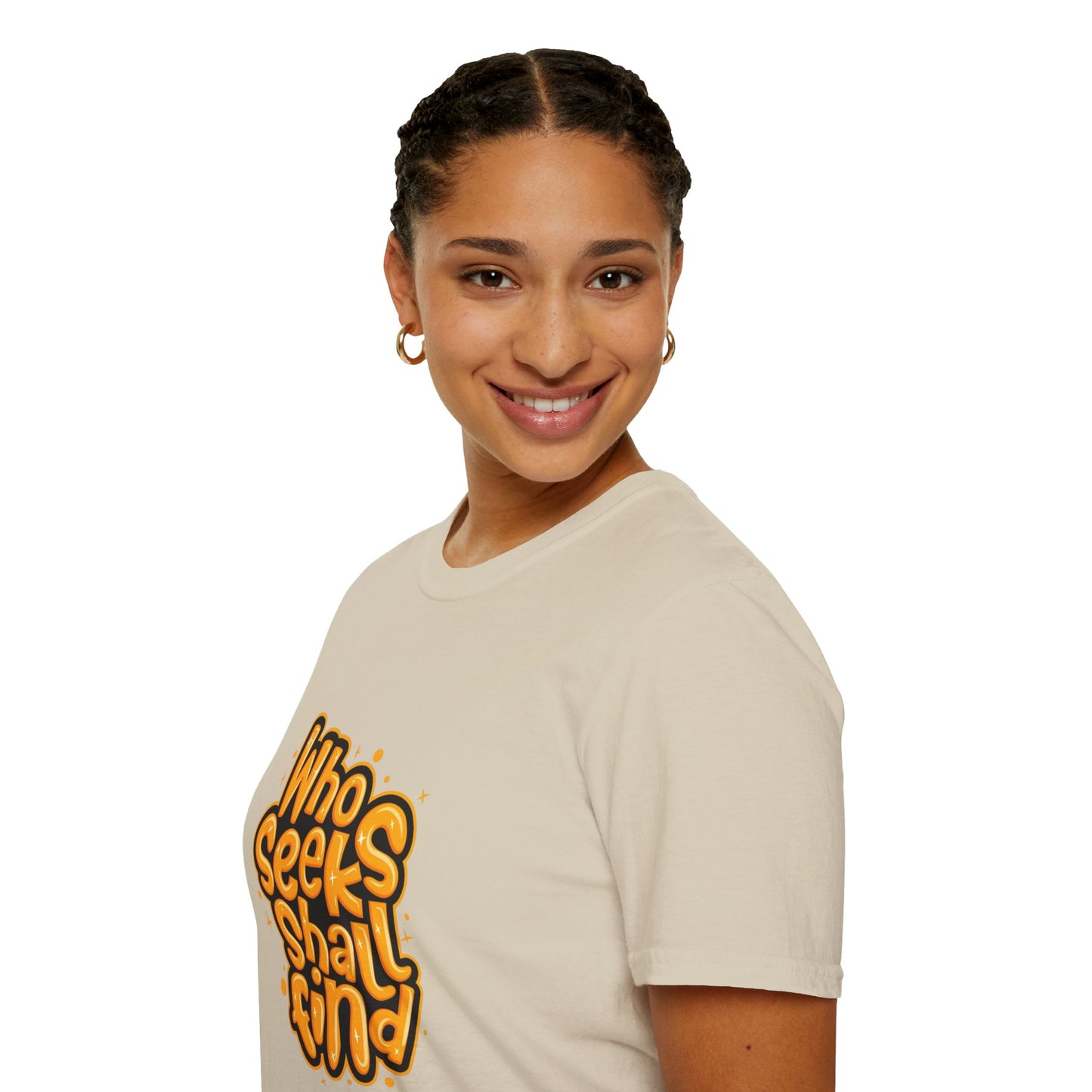 Model showcasing the Unisex Organic Cotton Softstyle T-Shirt - Eco-Friendly, Comfortable, Stylish Casual Wear with a relaxed fit.