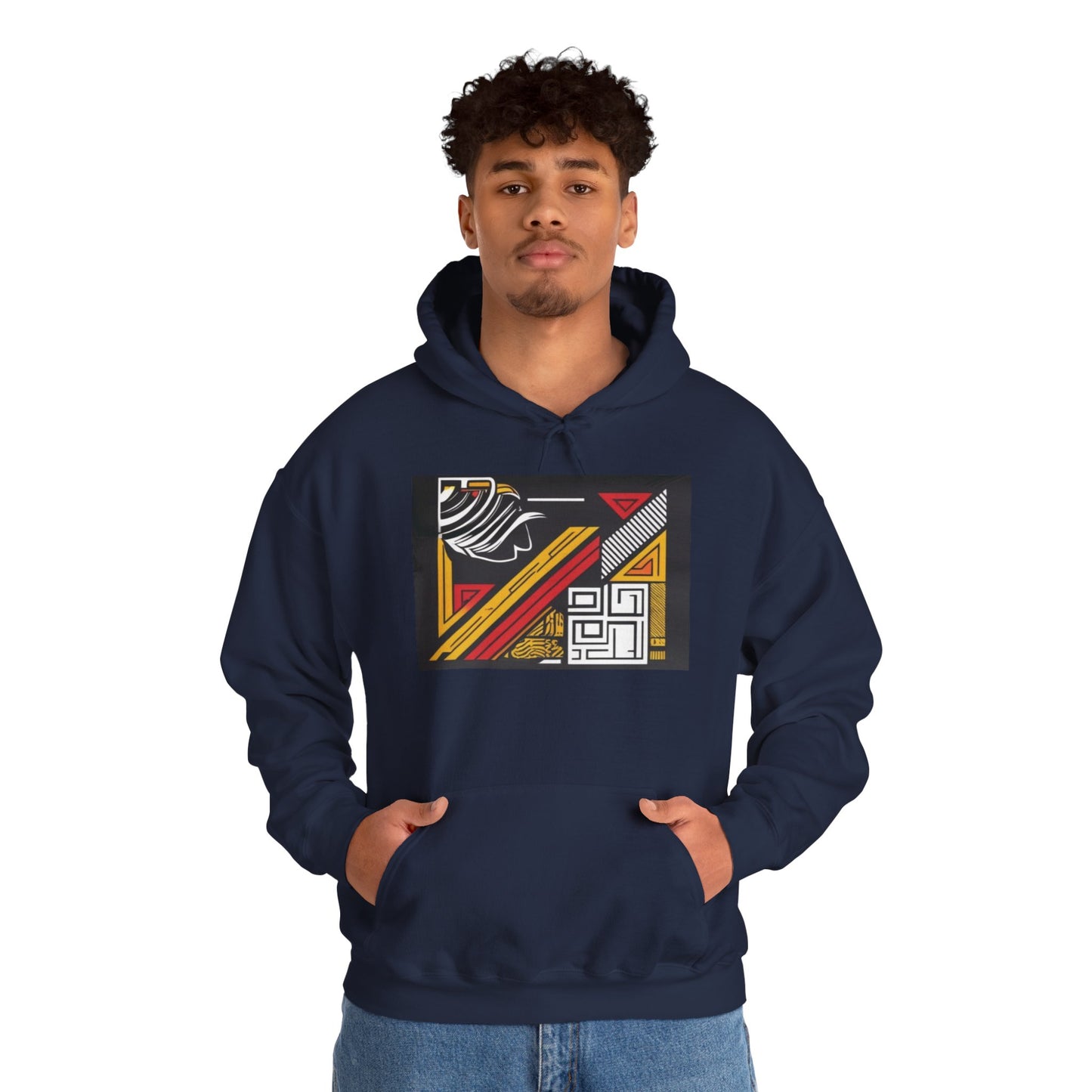 The Vintage Aesthetic Oversized Boho Hoodie displayed on a hanger, highlighting its durable and comfy organic cotton fabric.