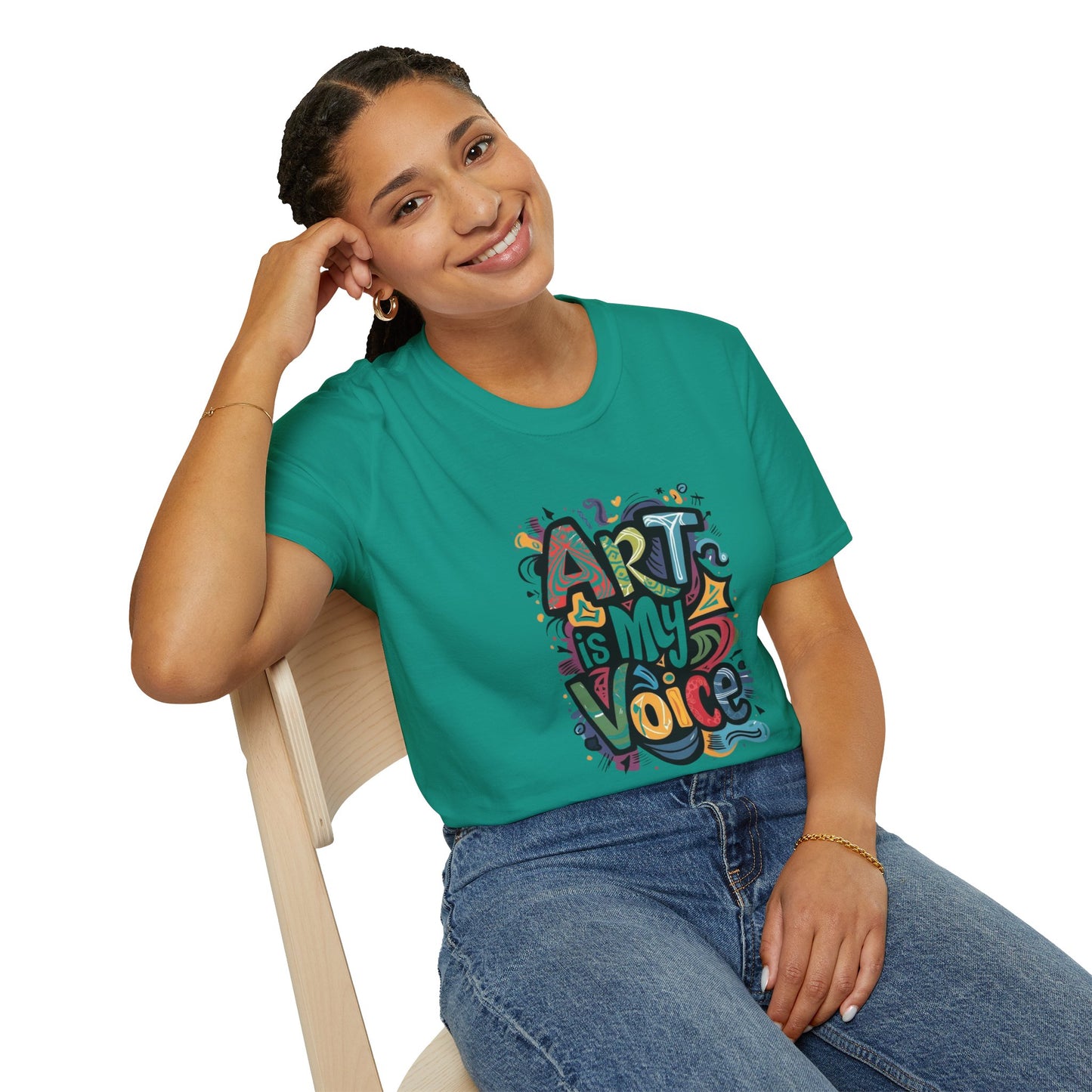 Expressive Art Is My Voice - Unisex Sustainable Graphic T-Shirt