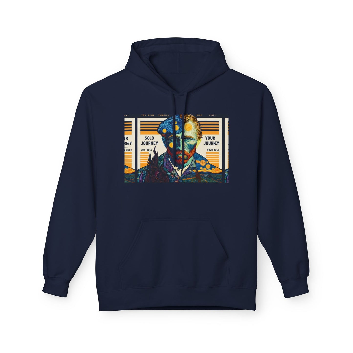 Artistic design detail of the Van Gogh AI Graphic Western Rodeo Sweatshirt highlighting its unique and creative graphics.