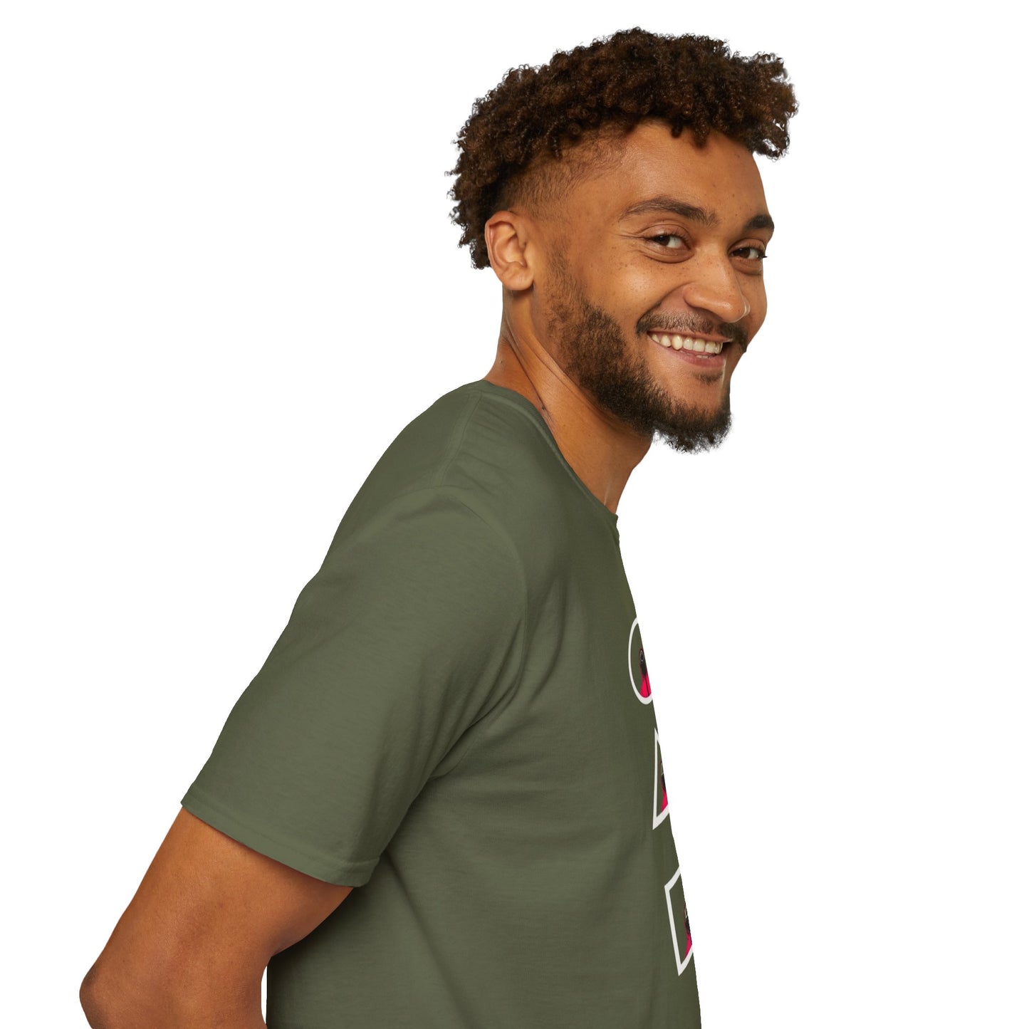 Unisex Softstyle T-Shirt - Eco-Friendly 100% Cotton Minimalist Graphic Tee for Casual Wear folded neatly to showcase its smooth silhouette.