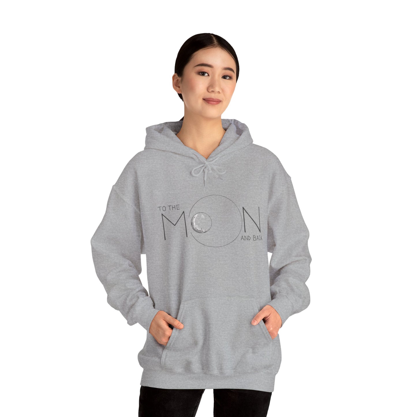 Close-up of To The Moon! Boho Western Sweatshirt, highlighting the breathable fabric and festive graphic perfect for cozy holiday gatherings.