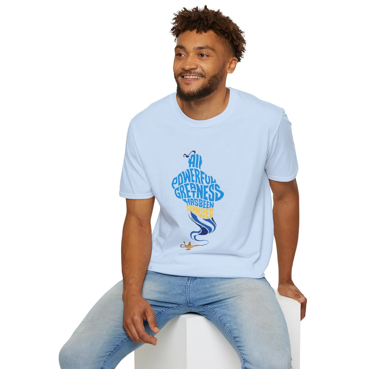 All Powerful Greatness Genie in a Bottle - Unisex Softstyle T-Shirt Art