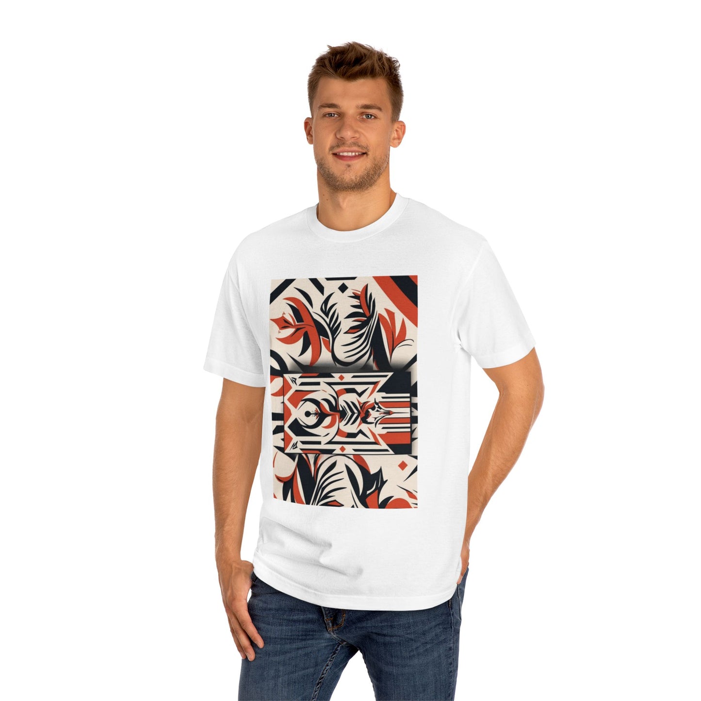 Person wearing Arabian Sand World Art Oversized Boho T-Shirt at a casual outing, exemplifying its relaxed fit and styling versatility.