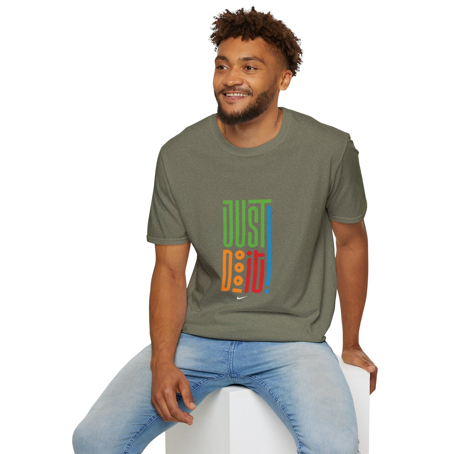 Colorful 'Just Do It' Unisex Softstyle T-Shirt - Motivational Tee for Everyday Wear
