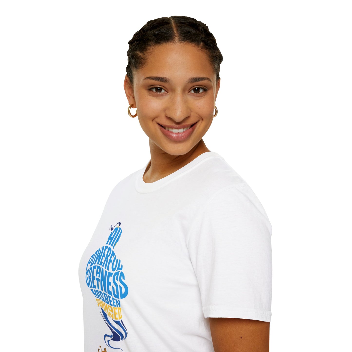 All Powerful Greatness Genie in a Bottle - Unisex Softstyle T-Shirt Art