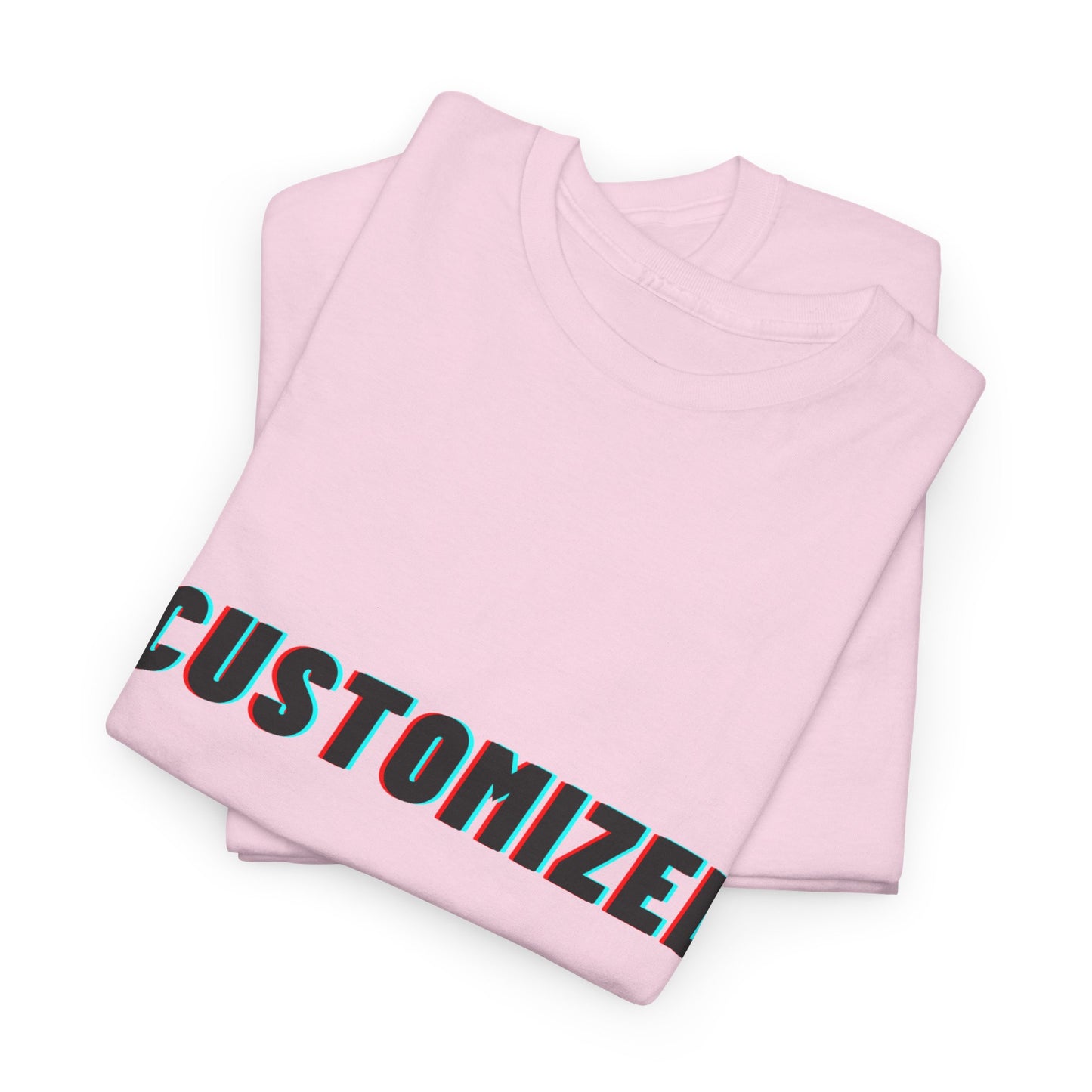 Close-up of the soft, breathable fabric of the Personalized Unisex Heavy Cotton Tee, highlighting its organic cotton material.