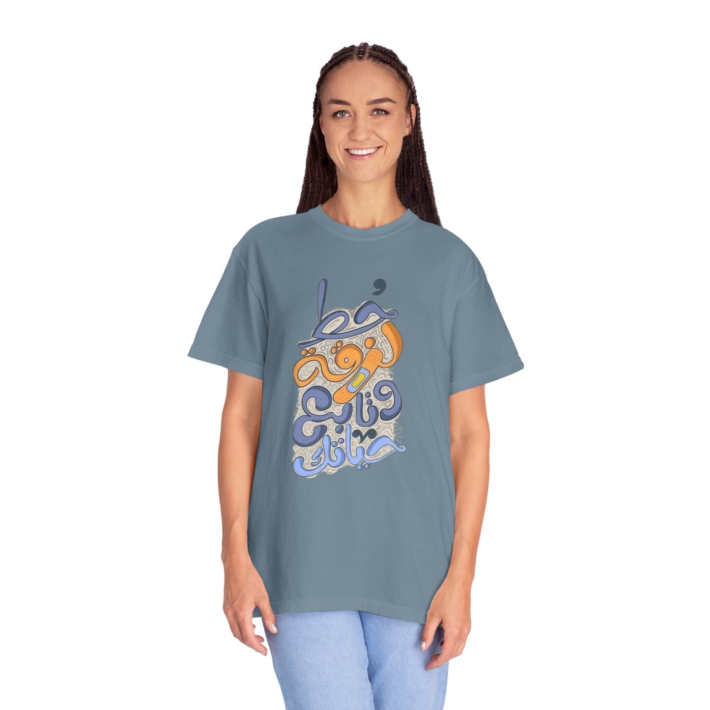Model wearing the Put A Bandaid And Move On Sweatshirt styled with casual jeans, embodying a laid-back 90s Western vibe.