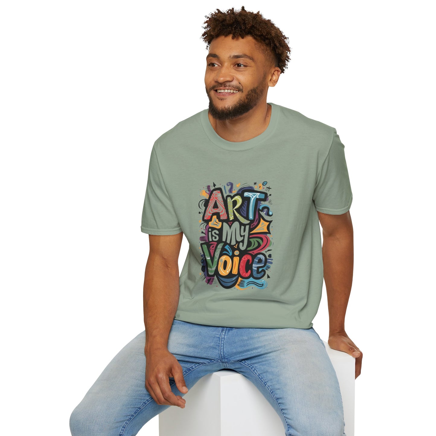 Expressive Art Is My Voice - Unisex Sustainable Graphic T-Shirt
