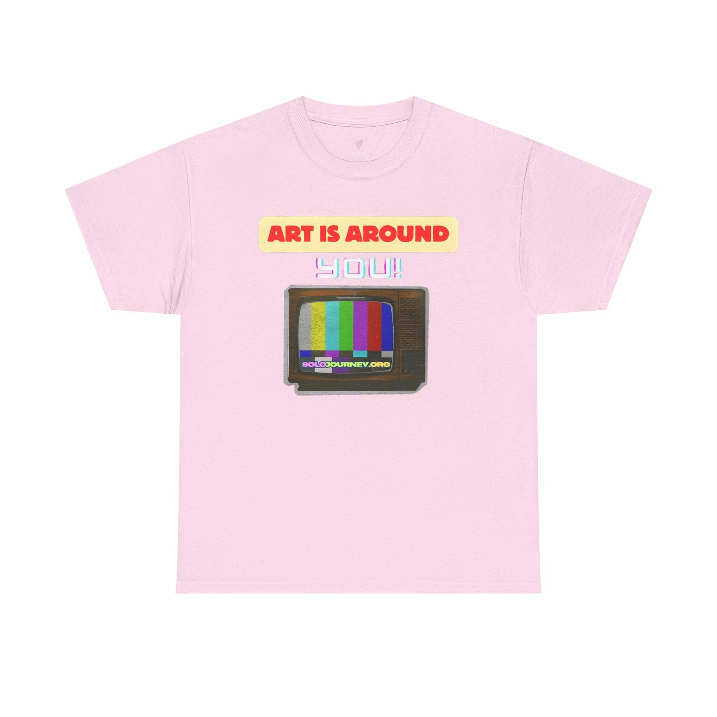 Retro Art Unisex Heavy Cotton Tee - Fun and Colorful Graphic T-Shirt for Art Lovers, Gift for Artists, Casual Wear, Art Inspired Apparel