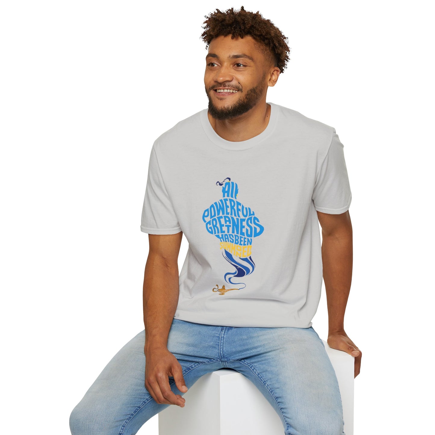 All Powerful Greatness Genie in a Bottle - Unisex Softstyle T-Shirt Art