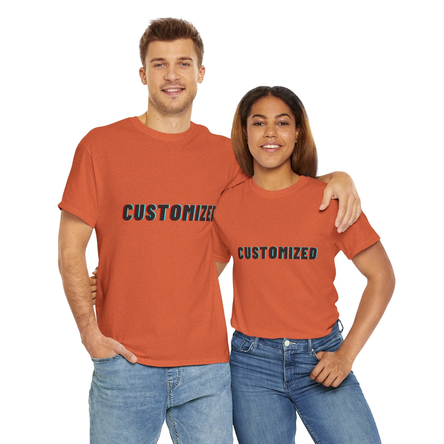 Vibrant Prints on a Personalized Unisex Heavy Cotton Tee - Eco-Friendly and Comfortable Custom Graphic Wear for Creative Expression