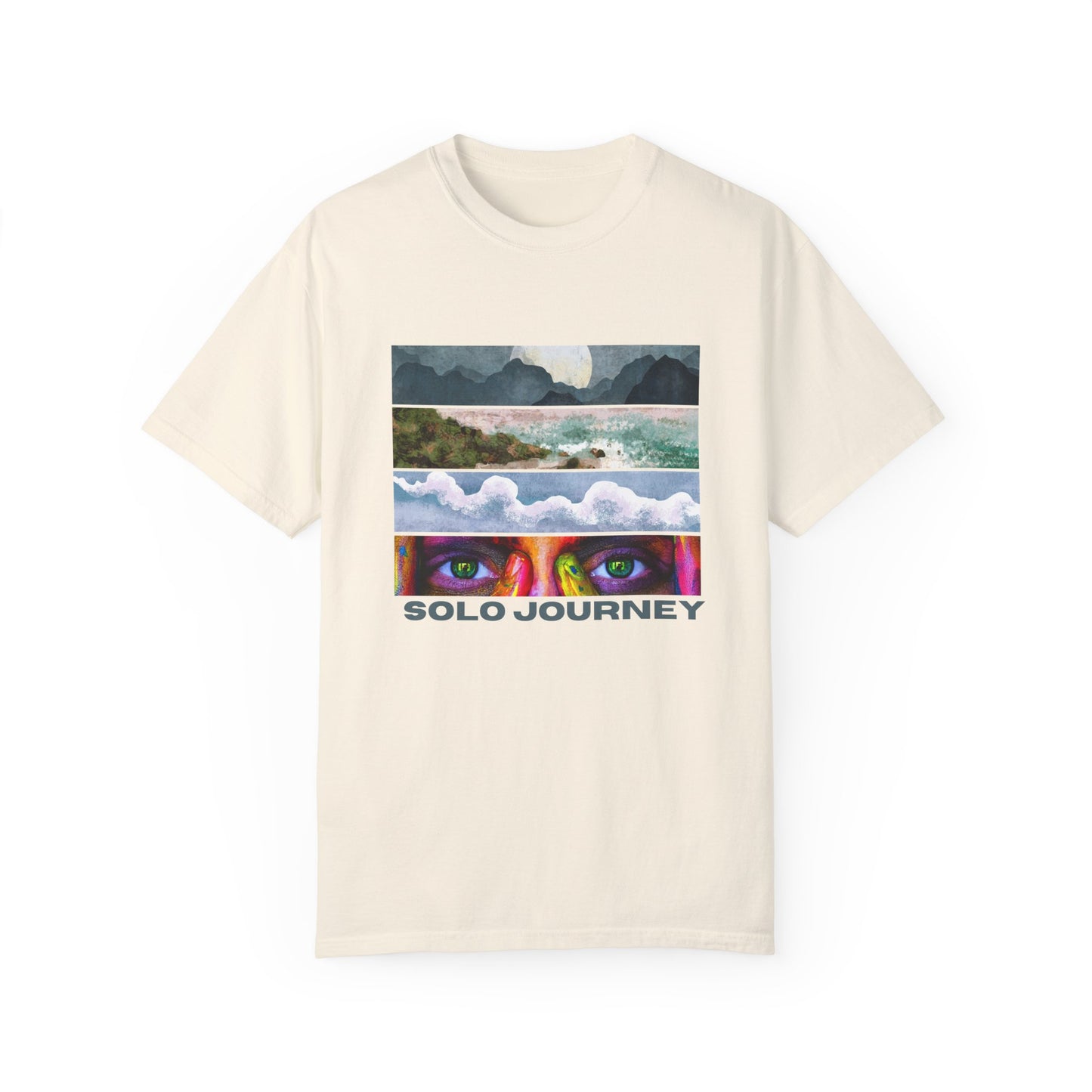 Solo Journeys Signature - Vintage Aesthetic Outfit, Oversized Boho Tshirt 07