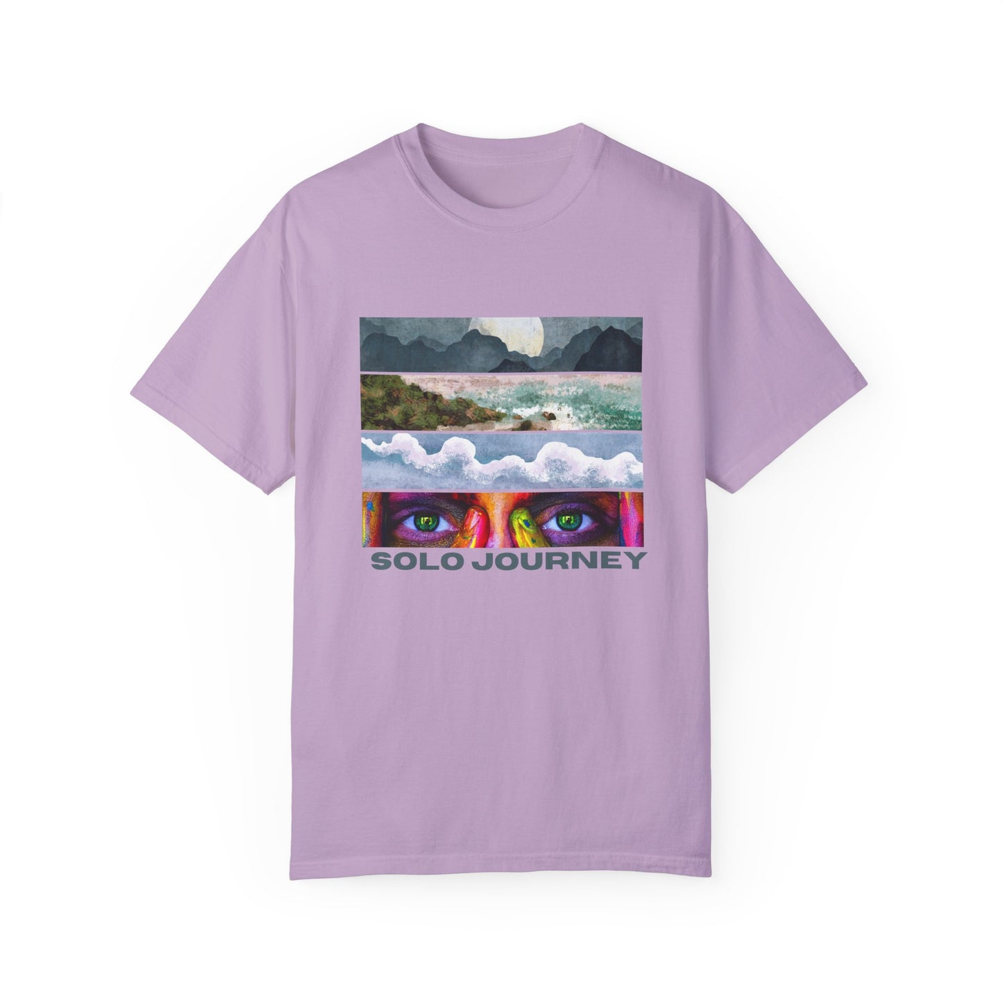 Solo Journeys Signature - Vintage Aesthetic Outfit, Oversized Boho Tshirt 07