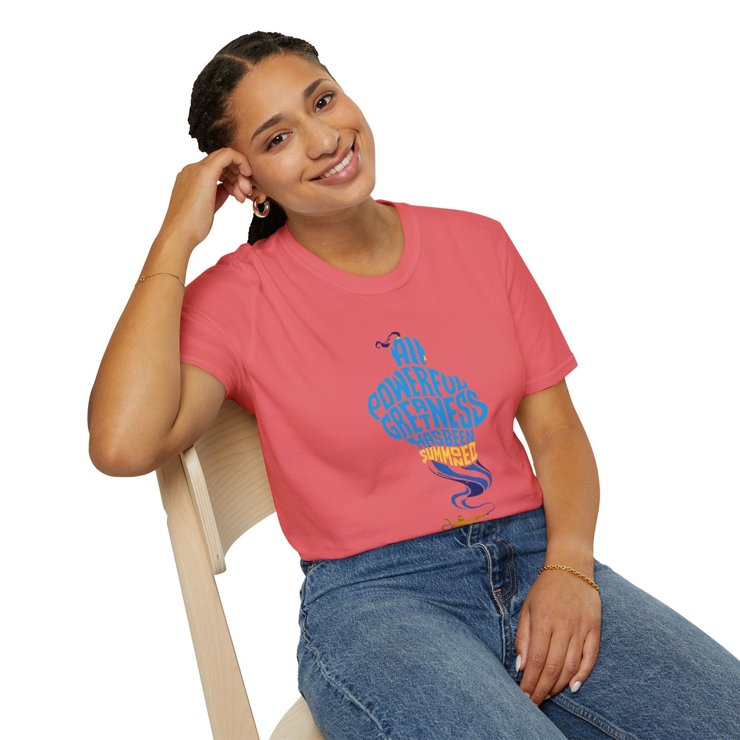 All Powerful Greatness Genie in a Bottle - Unisex Softstyle T-Shirt Art