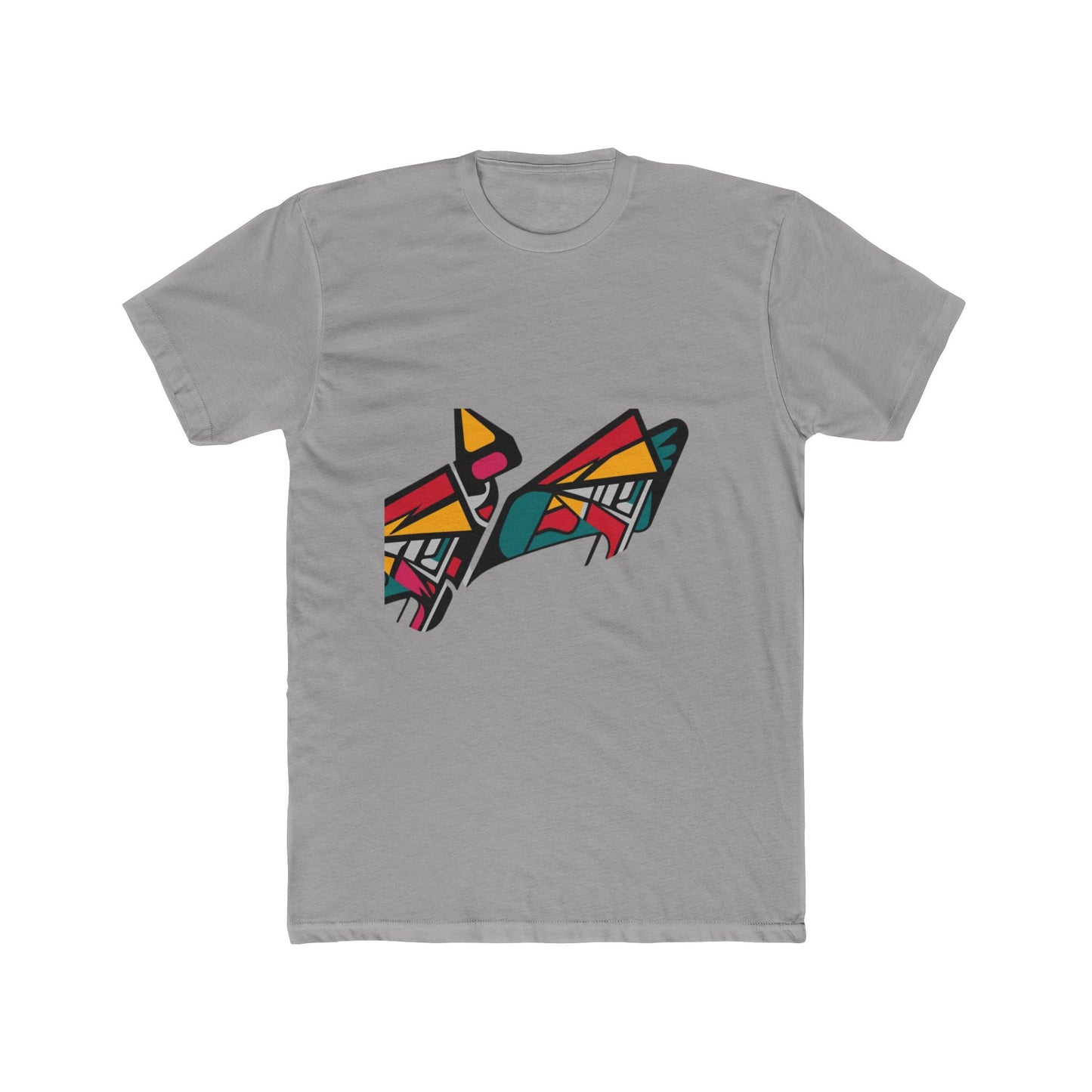 Front view of the Origami Art Unisex Cotton Crew T-Shirt, made from 100% organic, GOTS certified cotton for sustainable style.