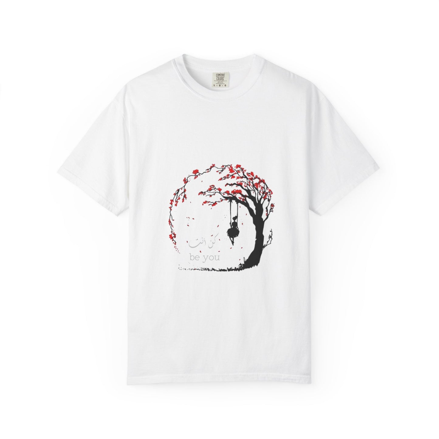 Cherry Blossom Unisex T-Shirt featuring a unique graphic design, made from 100% organic cotton, perfect for sustainable fashion enthusiasts.