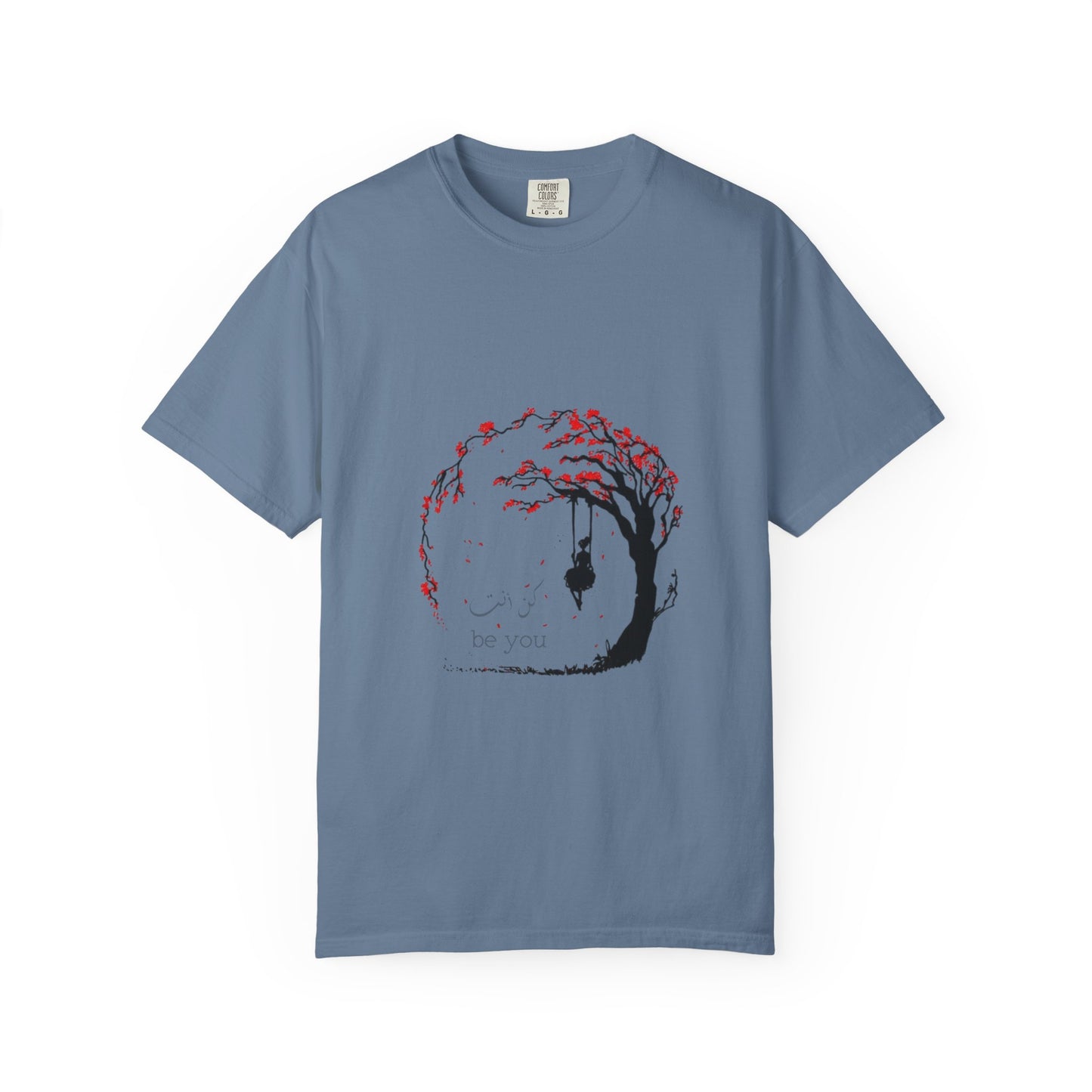 Cherry Blossom Unisex T-Shirt made from 100% organic cotton, showcasing its unique graphic design with eco-friendly prints.
