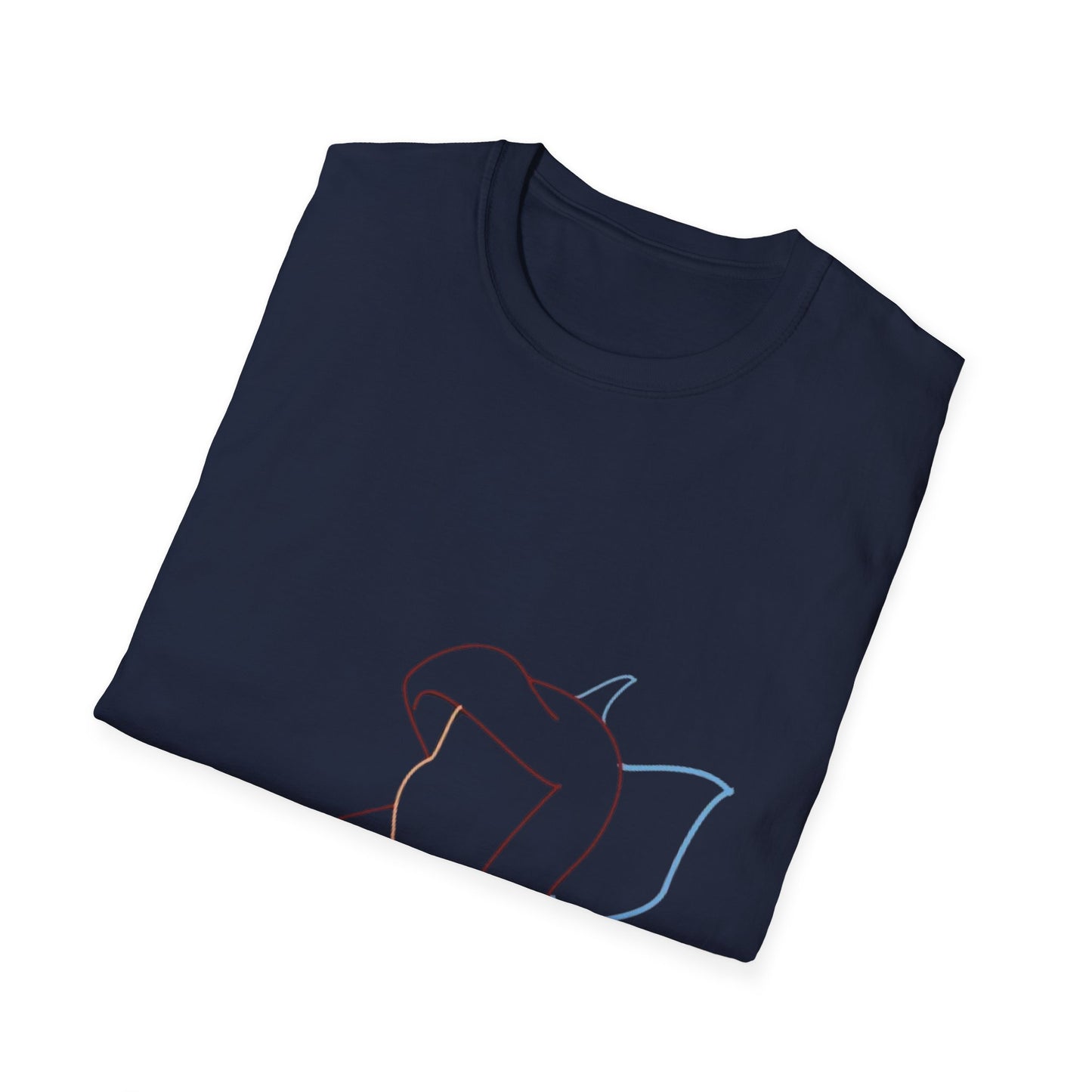 Casual setting with the Unisex Minimalist Line Art T-Shirt - Eco-Friendly Tee displaying a stylish abstract female silhouette, ideal for eco-conscious fashion lovers.