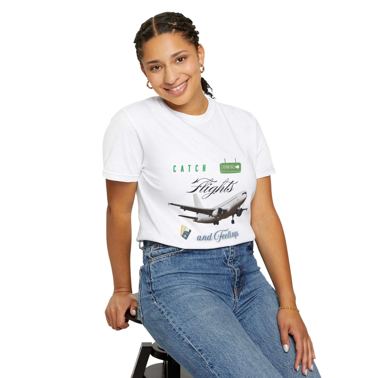 Catch flights .. and feelings! - Meme Funny Country Music Crewneck, ViIntroducing our stylish Unisex Softstyle T-Shirt, designed for comfort and versatility. Crafted from high-quality, lightweight ring-spun cotton, this tee feels soft Solo JourneyWestern Graphic Shirt