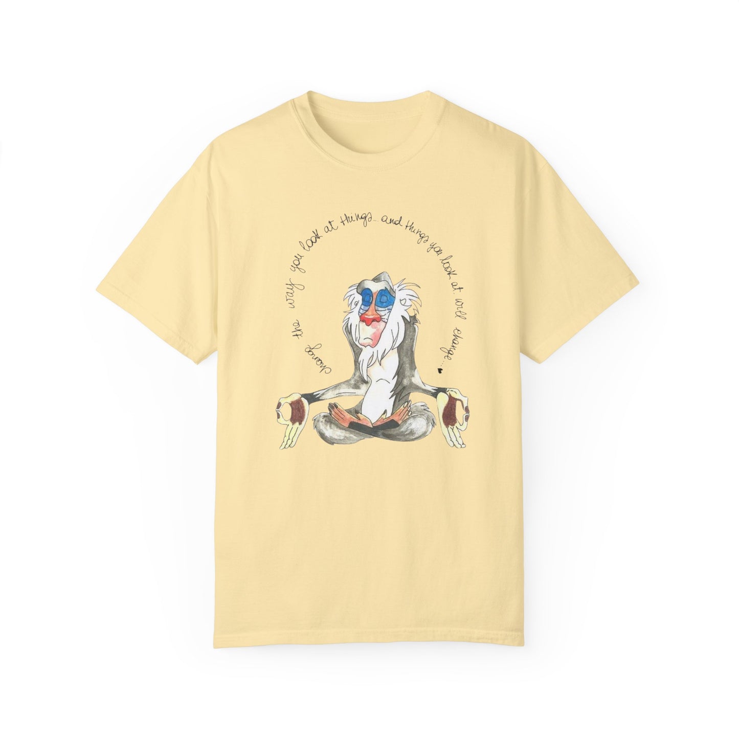 Monkey Legend Graphic Art Oversized Boho Pullover Tee in eco-friendly 100% organic cotton, showcasing unique graphic design.
