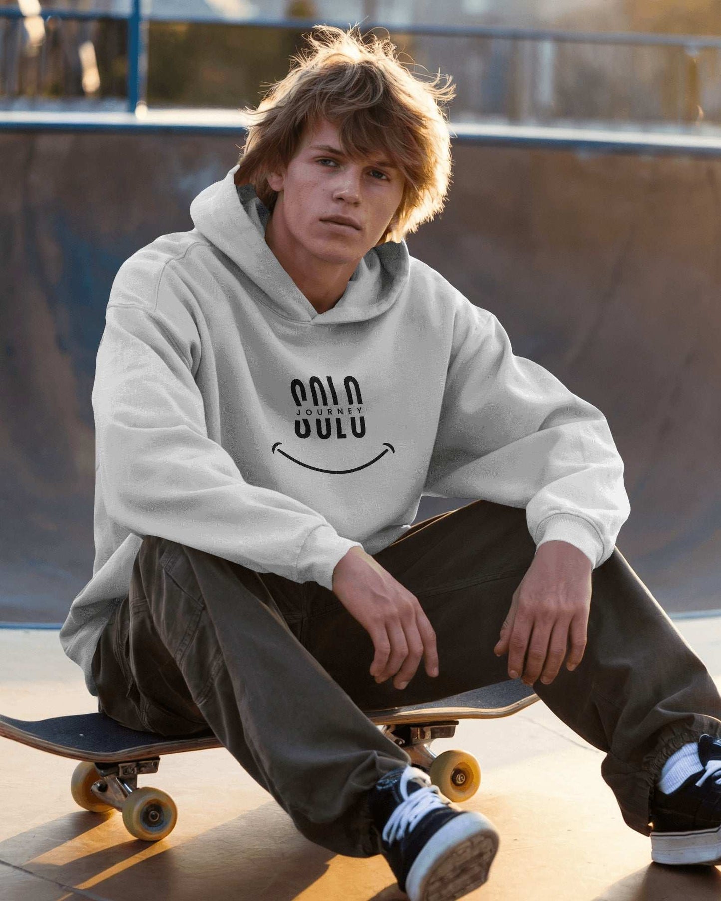 Solo Journey - Vintage Aesthetic Outfit Pullover, Oversized Boho HoodiOur stylish Unisex Softstyle T-Shirt, designed for comfort and versatility. Crafted from high-quality, lightweight ring-spun cotton, this tee feels soft against the Solo JourneyWestern Graphic Shirt