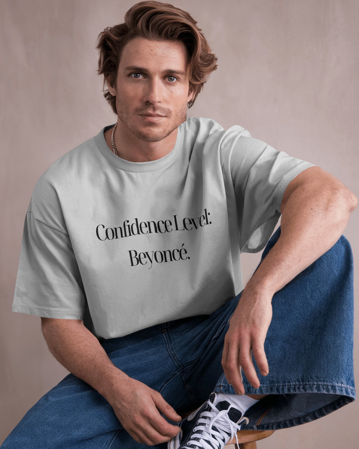 Confidence level beyonce - Vintage Aesthetic Outfit, Oversized Boho Tshirt 34
