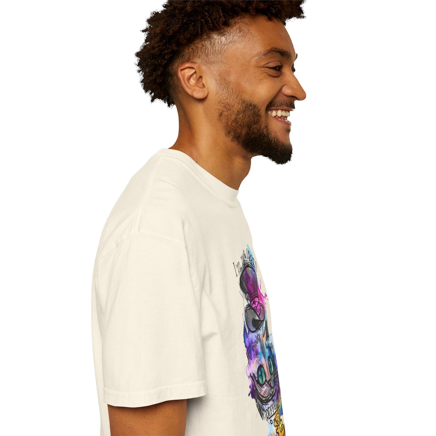 A close-up of the soft fabric on the Personalized Cat With A Hat Country Music Graphic T-Shirt - Eco-Friendly Organic Cotton Tee, highlighting its breathable material.