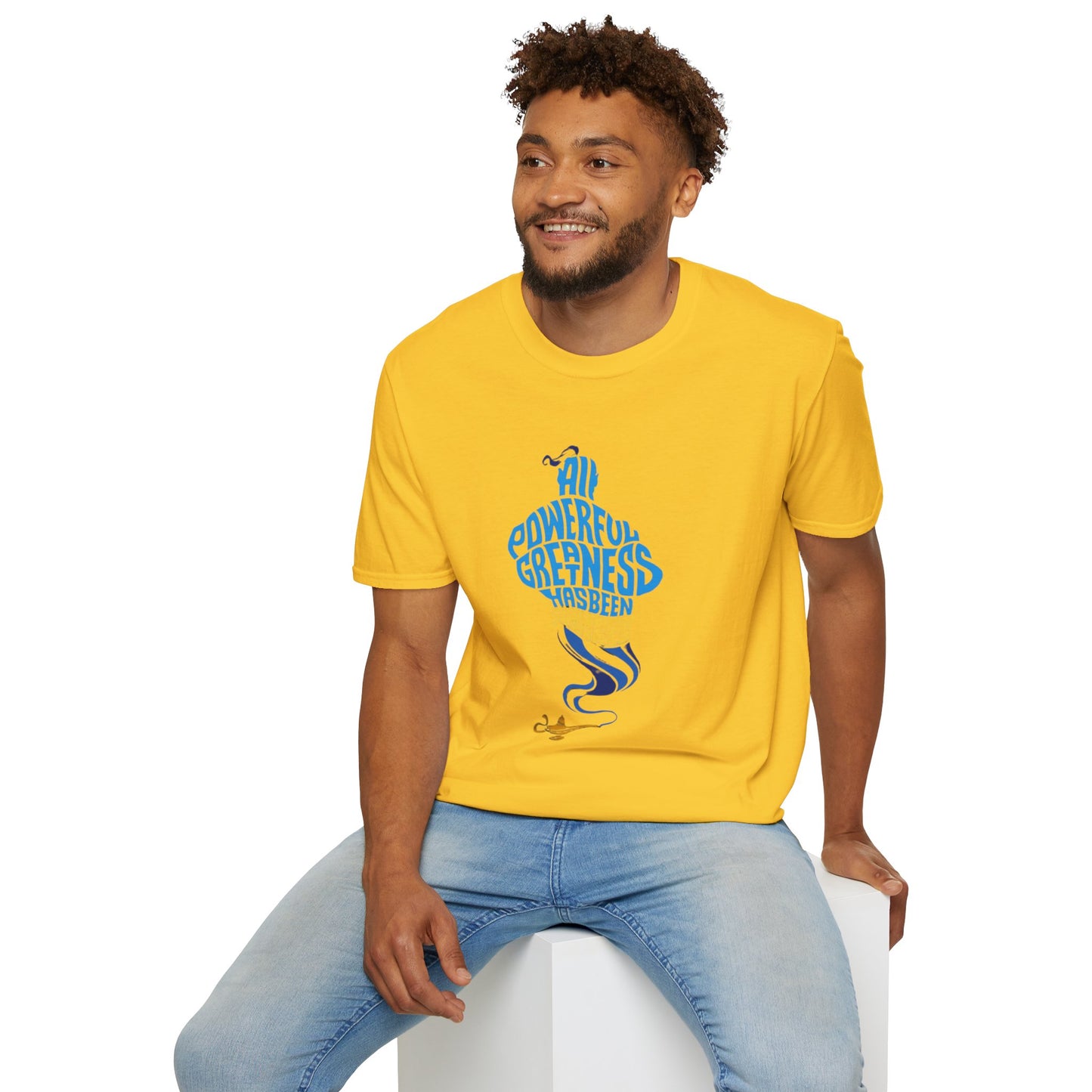 All Powerful Greatness Genie in a Bottle - Unisex Softstyle T-Shirt Art