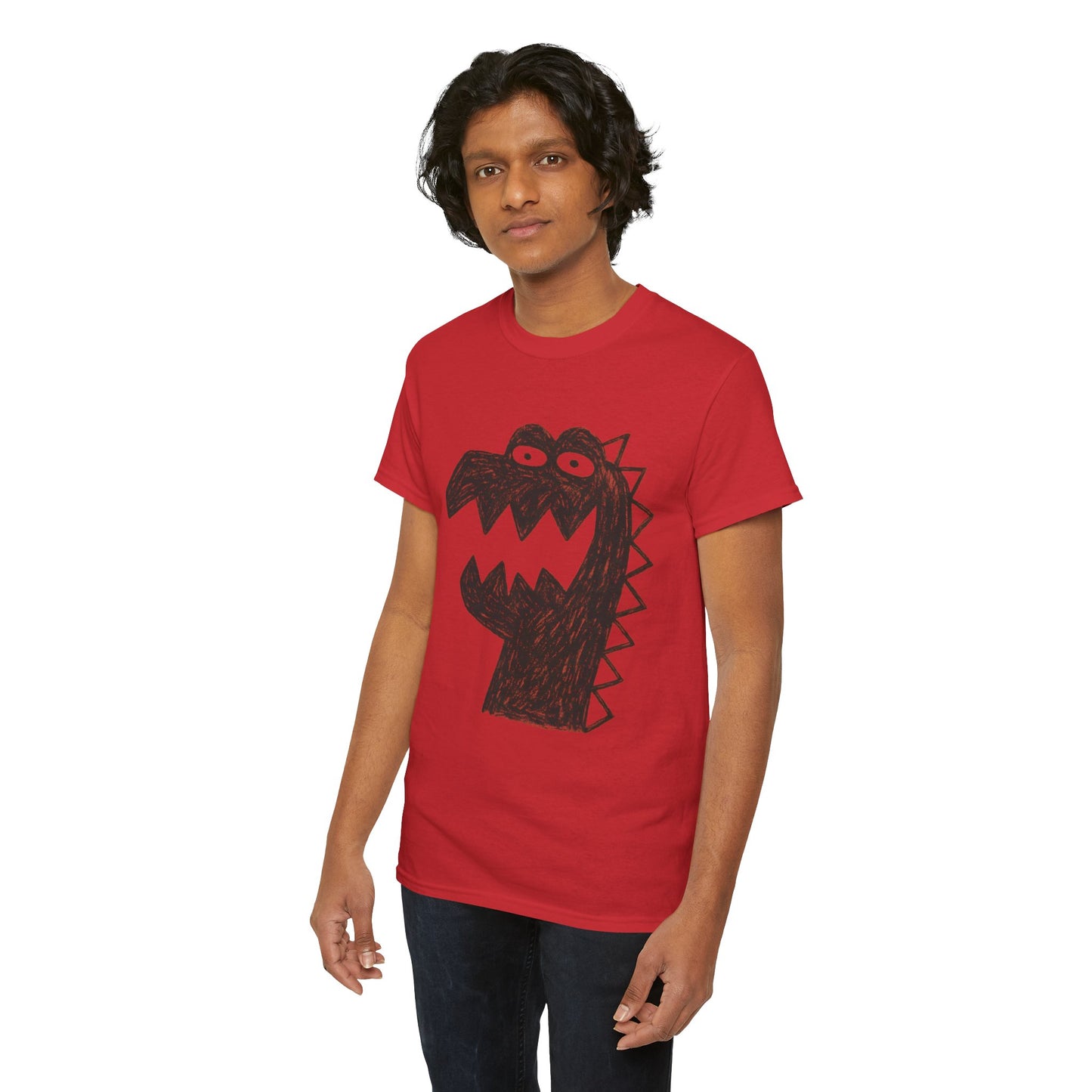 Dinosaur Graphic Tee, Unisex Cotton Shirt, Fun Casual Wear, Cute Monster Top, Gift for Kids and Teens, Birthday Celebration