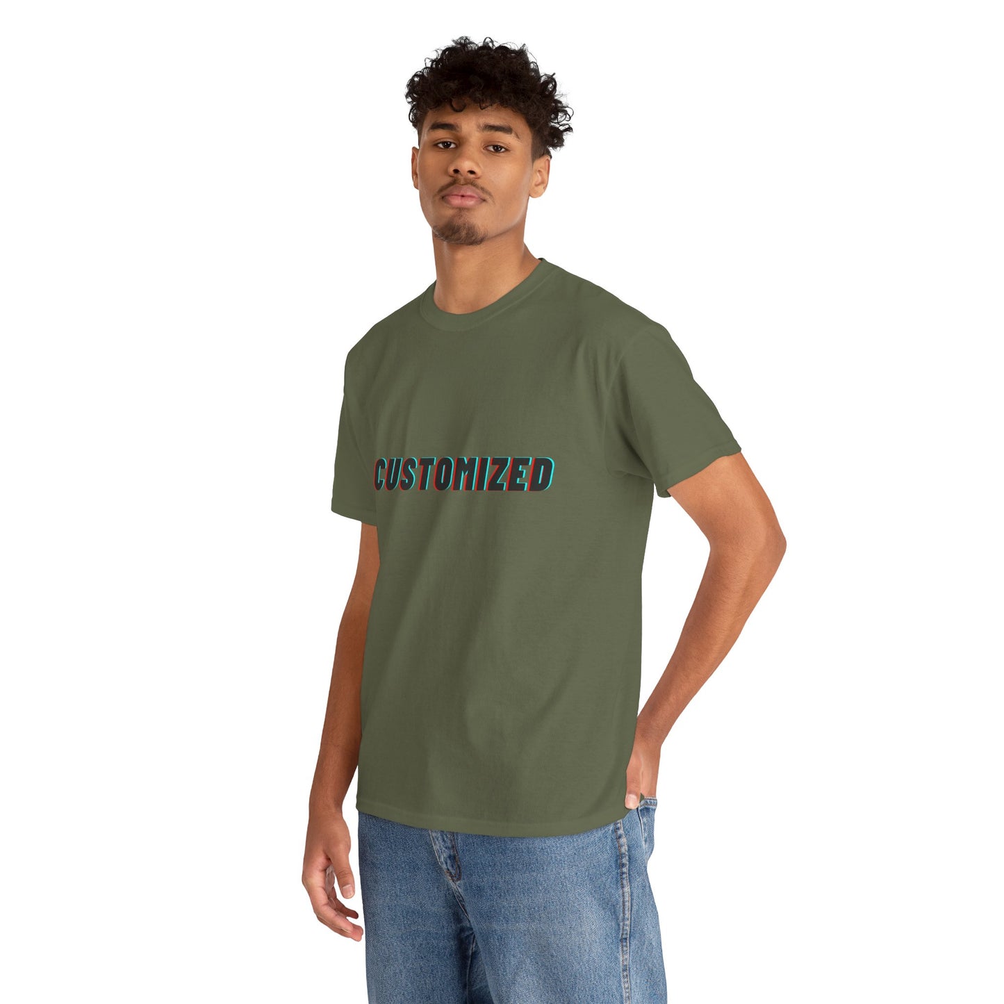 Comfortable Personalized Unisex Heavy Cotton Tee ideal for work-from-home attire with moisture-wicking properties.