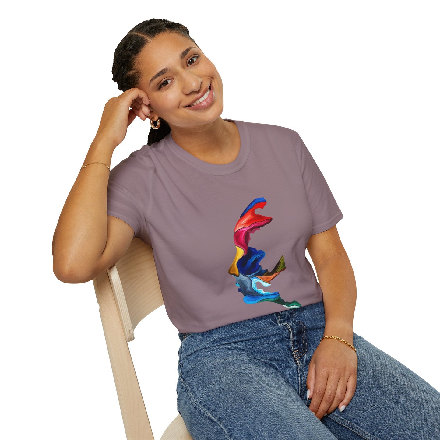 Face Art Masterpiece- Unisex Softstyle Sustainable T-Shirt